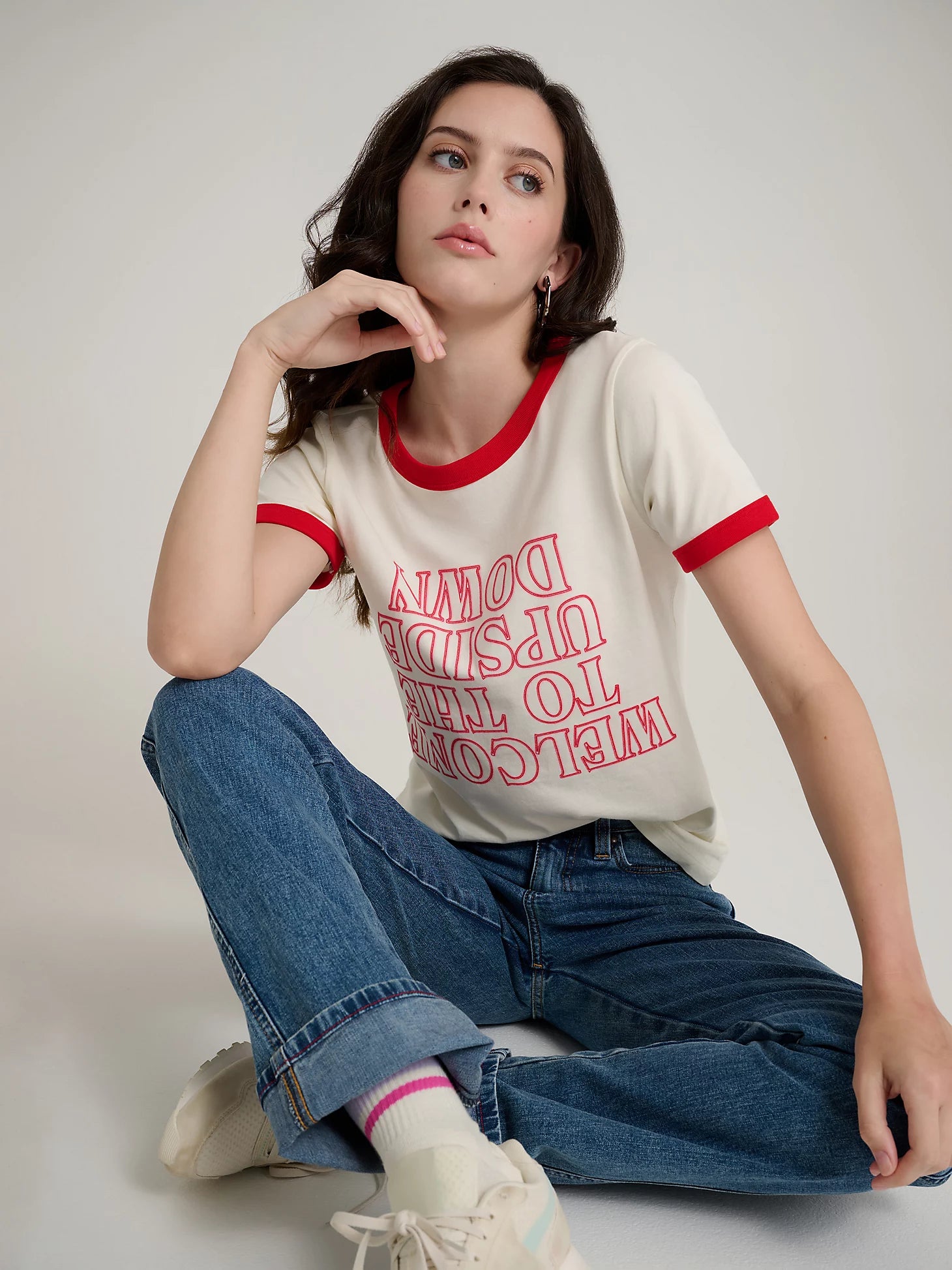 Wrangler x Stranger Things Upside Down Ringer Tee