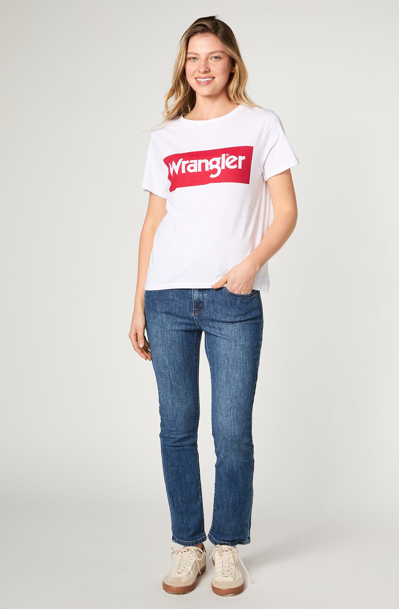 Polera Mujer Logo Tee White