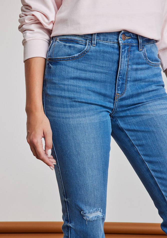 Jeans Mujer Slim Mid Rise