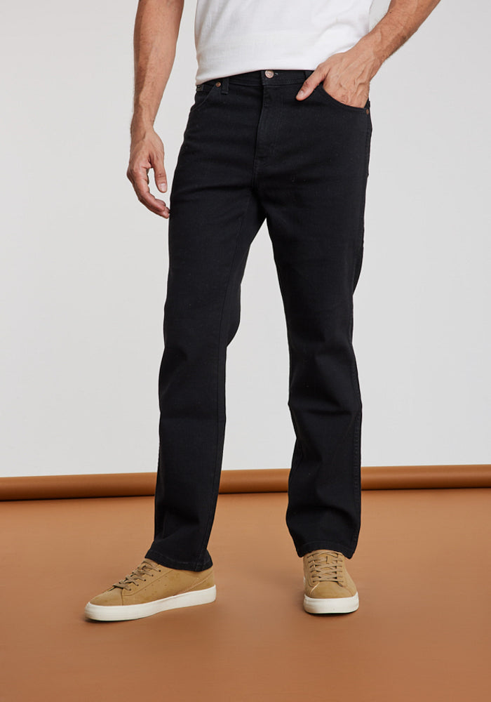 Jeans Tiro Alto Texas Regular Fit Black