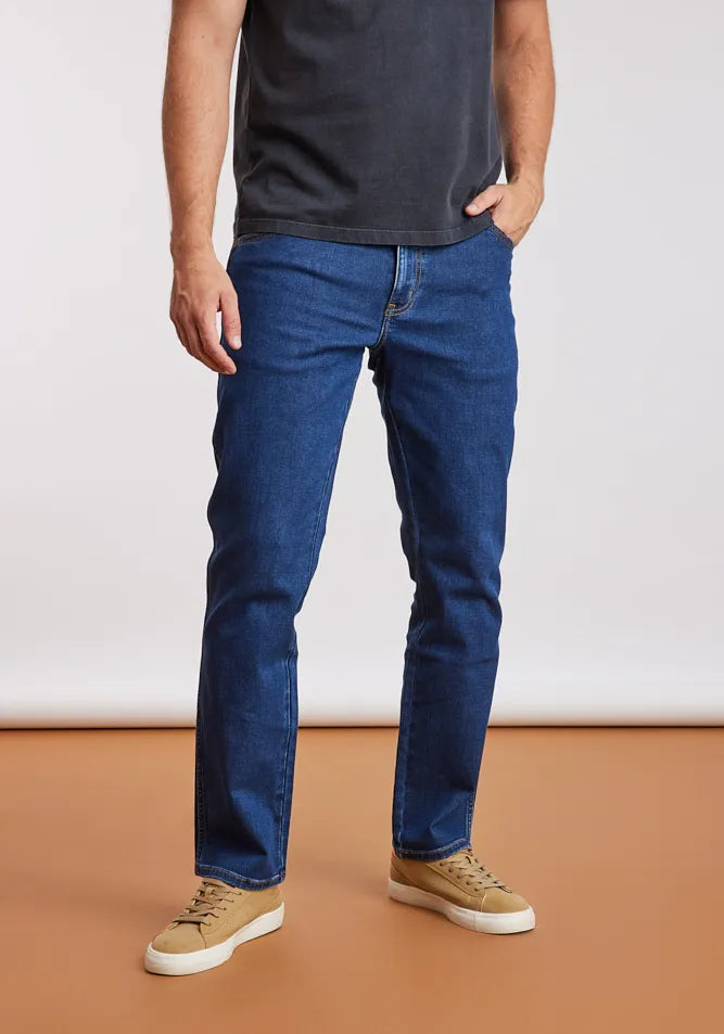 Jeans Tiro Alto Texas Regular Fit Dark Stone