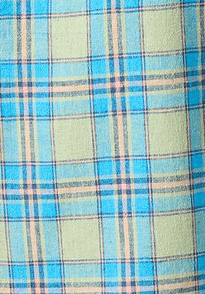 Camisa 1 Pocket Shirt Ls Green Blue Plaid