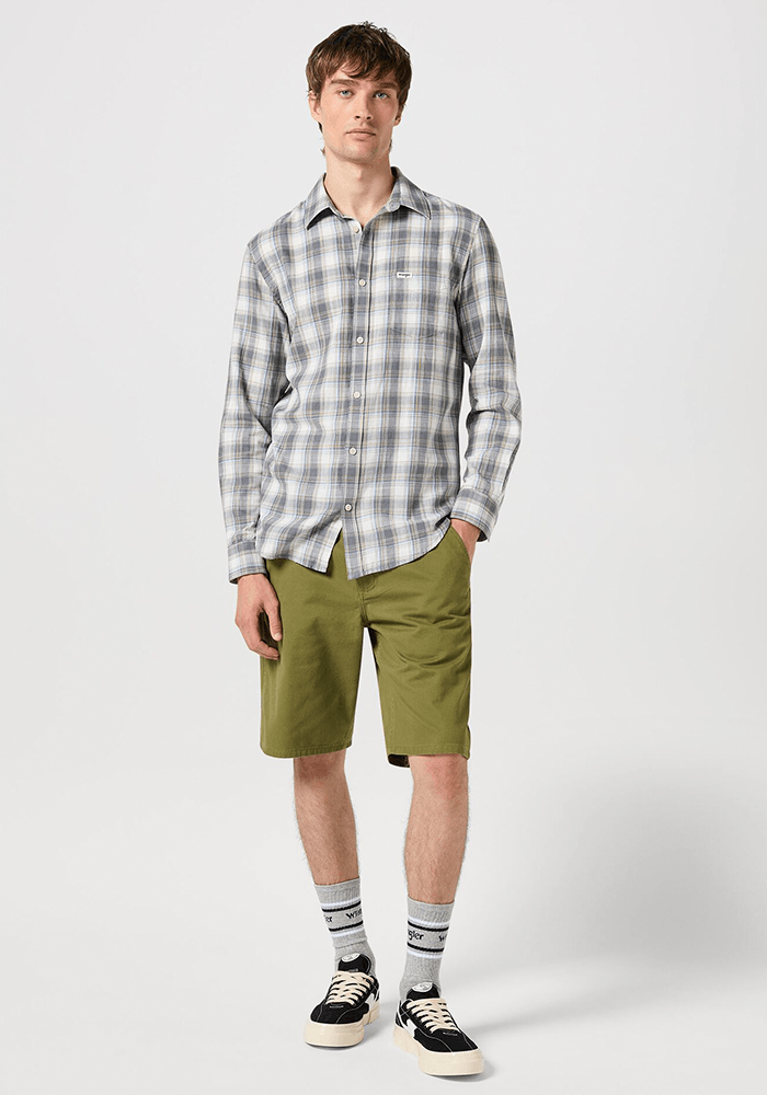 Camisa 1 Pocket Shirt Ls Grey Plaid
