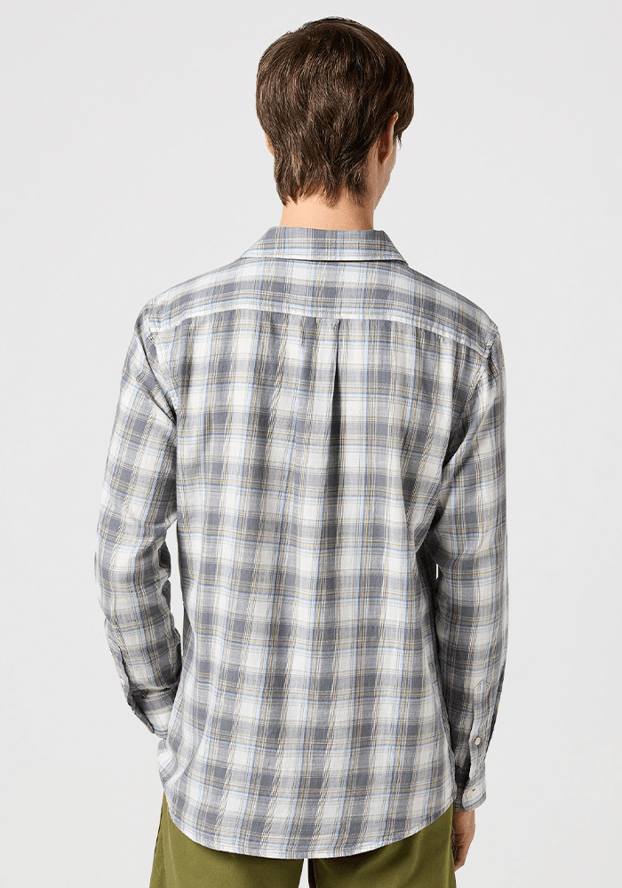Camisa 1 Pocket Shirt Ls Grey Plaid