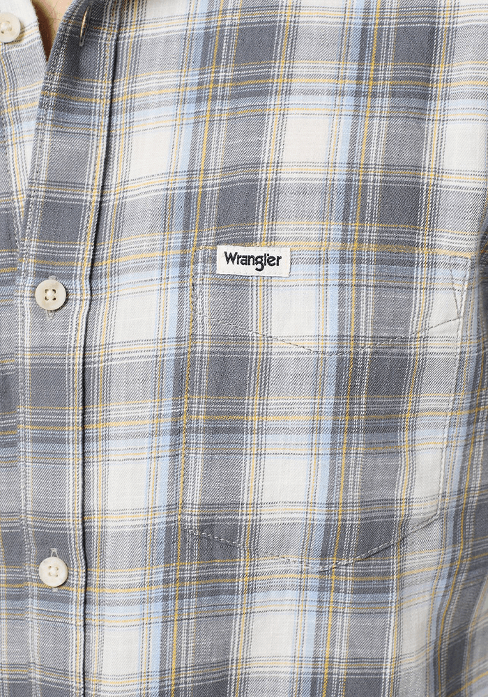 Camisa 1 Pocket Shirt Ls Grey Plaid