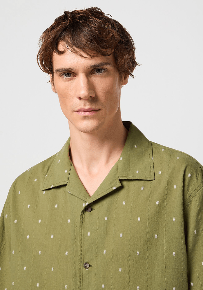 Camisa Manga Corta Resort Shirt Ss Dusty Olive