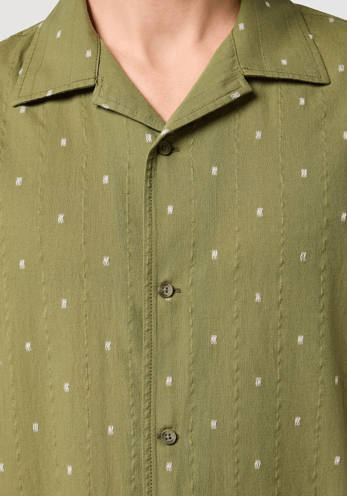 Camisa Manga Corta Resort Shirt Ss Dusty Olive