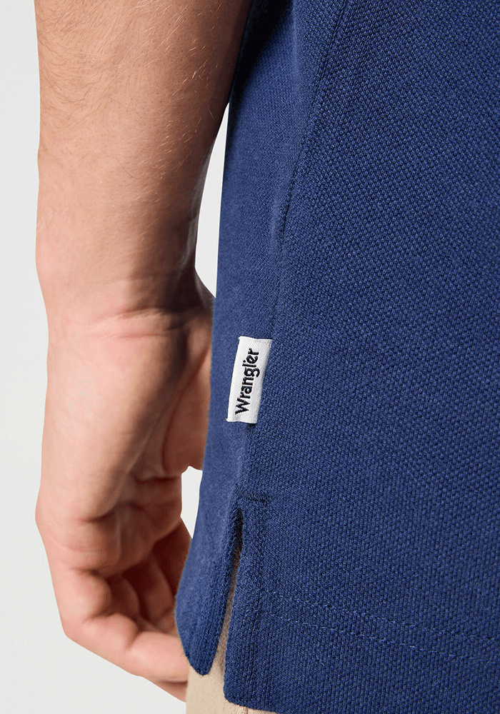 Polera Refined Polo Oxford Pique Solid Navy W/ Red Tipping