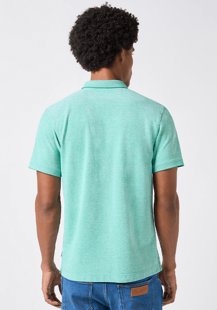 Polera Refined Polo Oxford Pique Green W/ White Tipping