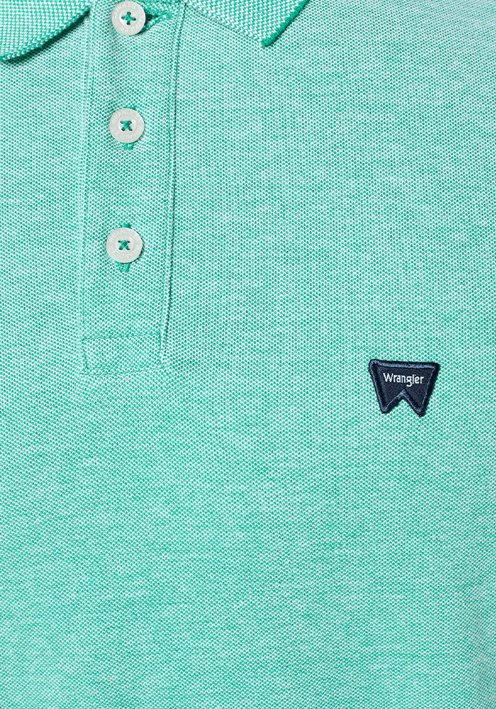 Polera Refined Polo Oxford Pique Green W/ White Tipping