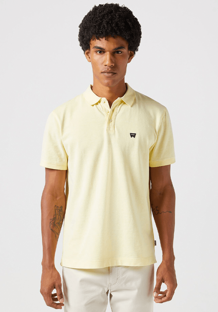 Polera Refined Polo Oxford Pique Yellow W/ White Tipping