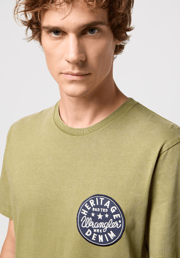 Polera Crew Neck - Circle Logo Dusty Olive