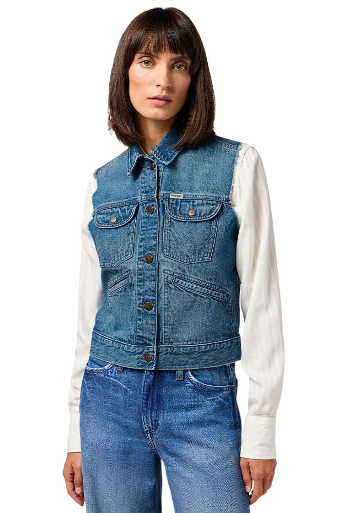 Chaqueta Shrunken Denim Vest Leaving Town