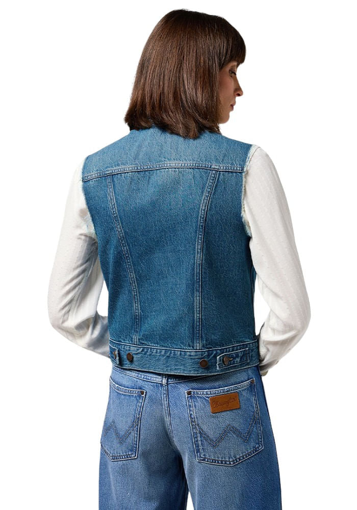 Chaqueta Shrunken Denim Vest Leaving Town