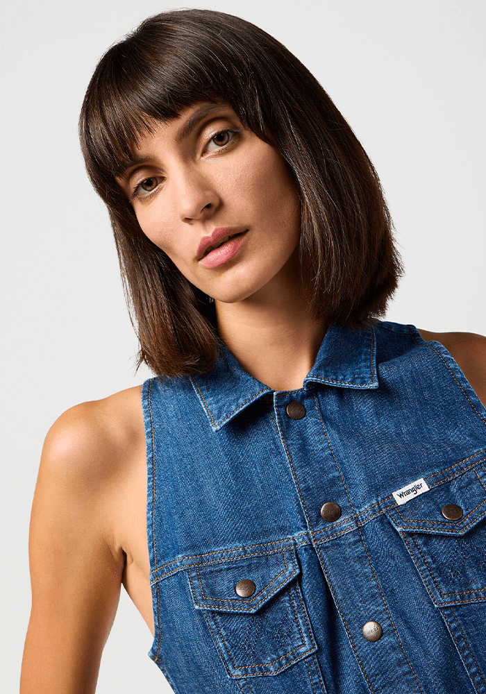 Enterito Racer Back Cat Suit Dark Denim