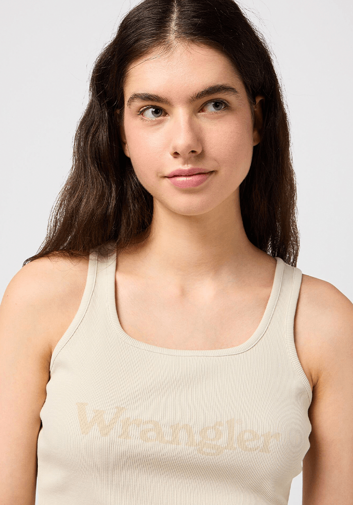 Polera New Wrangler Logo Tank Stone-Capulet Olive