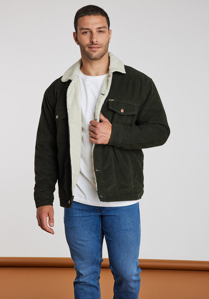 Wrangler Chamarra Pana Hombre Wrangler Chaqueta 124Mj Sherpa Negro