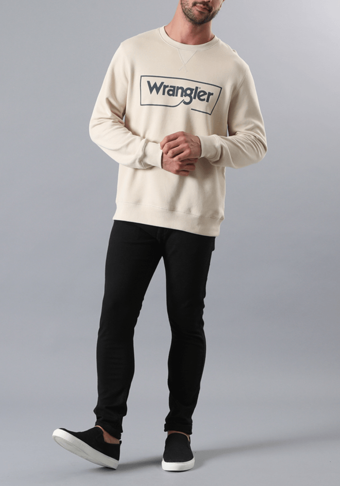 Polerón Frame Logo Crew Beige
