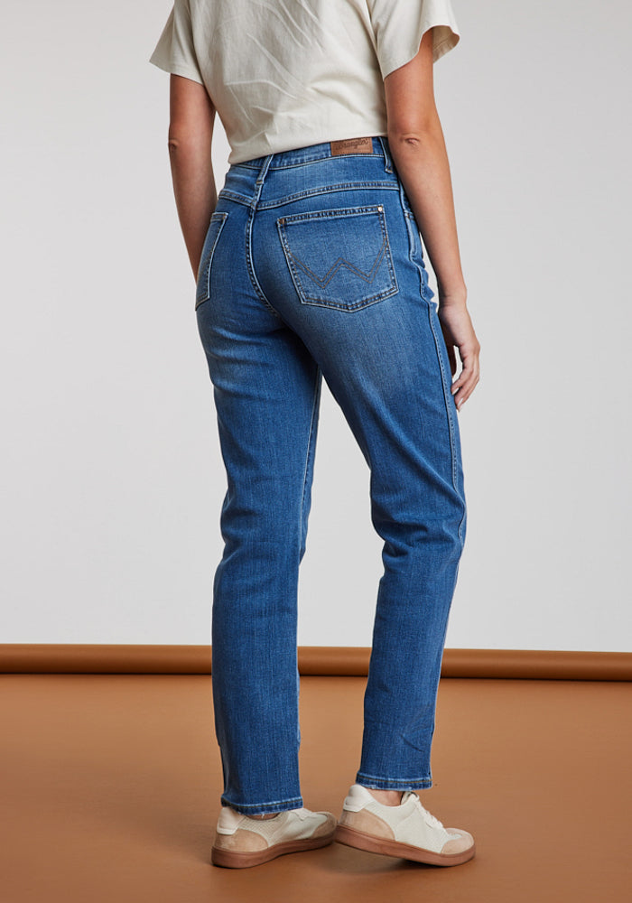 Jeans Mujer Tiro Alto Wild West Straight Fit