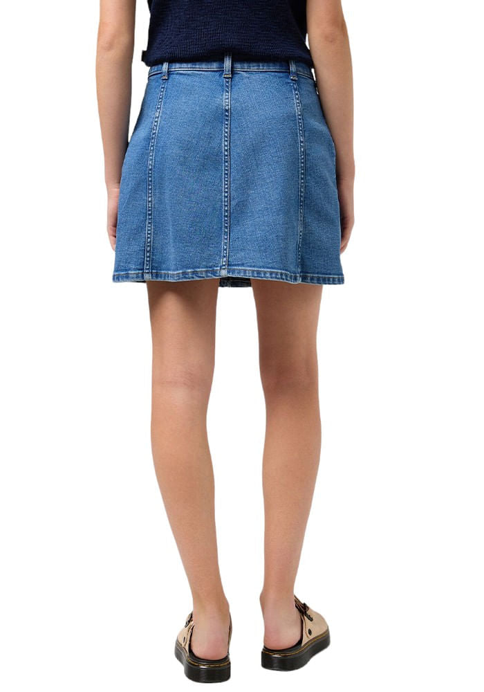 Falda Mini Falda Denim Mid Wash