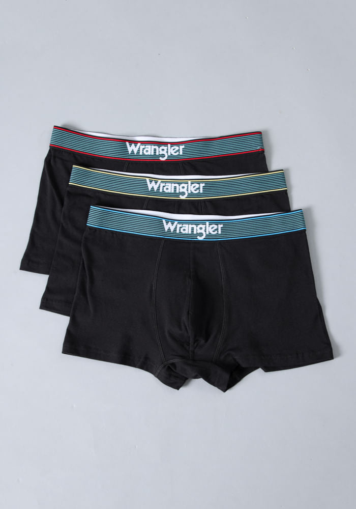 Tri Pack Boxer Trunks Black