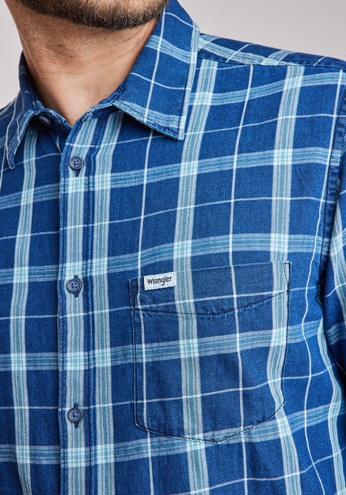 Camisa Hombre 1 Pkt Indigo Shirt Green Indigo