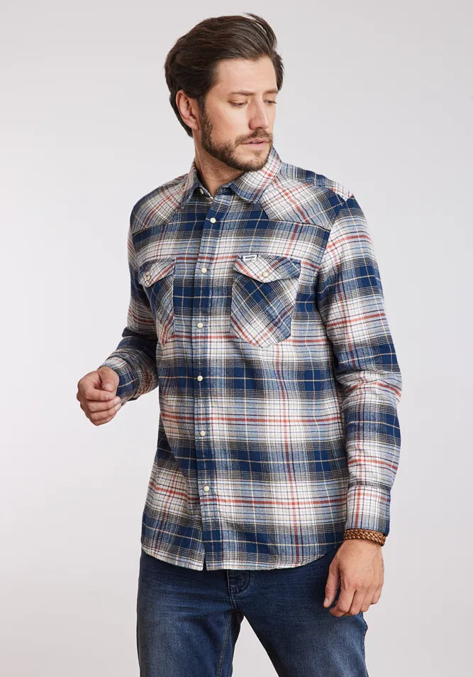 Camisa Western Shirt Navy Red