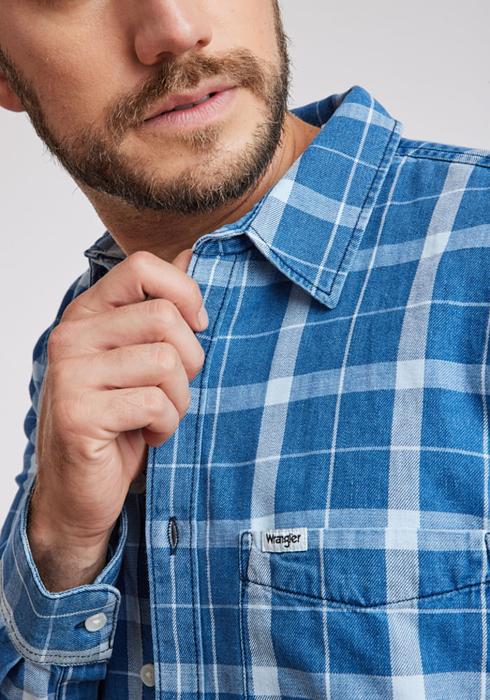 Camisa Hombre 1 Pkt Indigo Shirt Blue Indigo