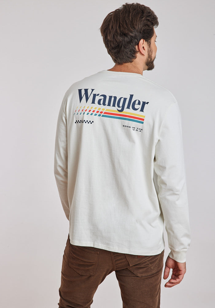 Polera Ls Graphic Tee Vintage White