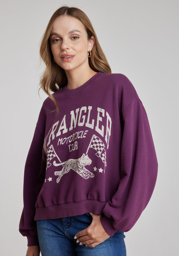 Polerón Mujer Oversized Sweat Italian Plum