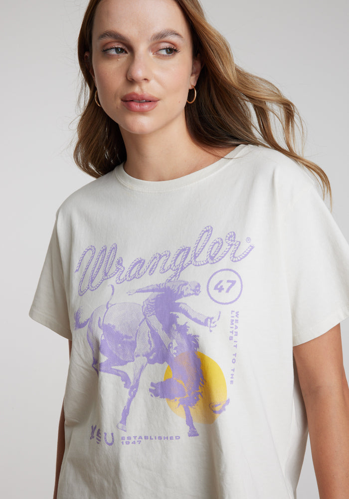Polera Mujer Girlfriend Tee Vintage White