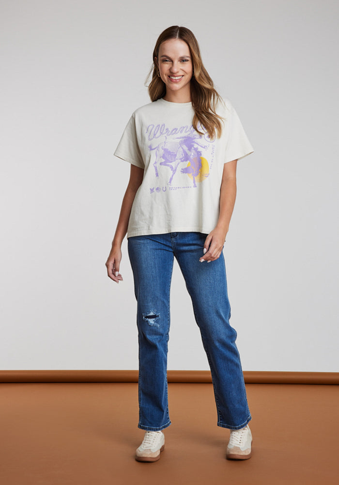 Polera Mujer Girlfriend Tee Vintage White