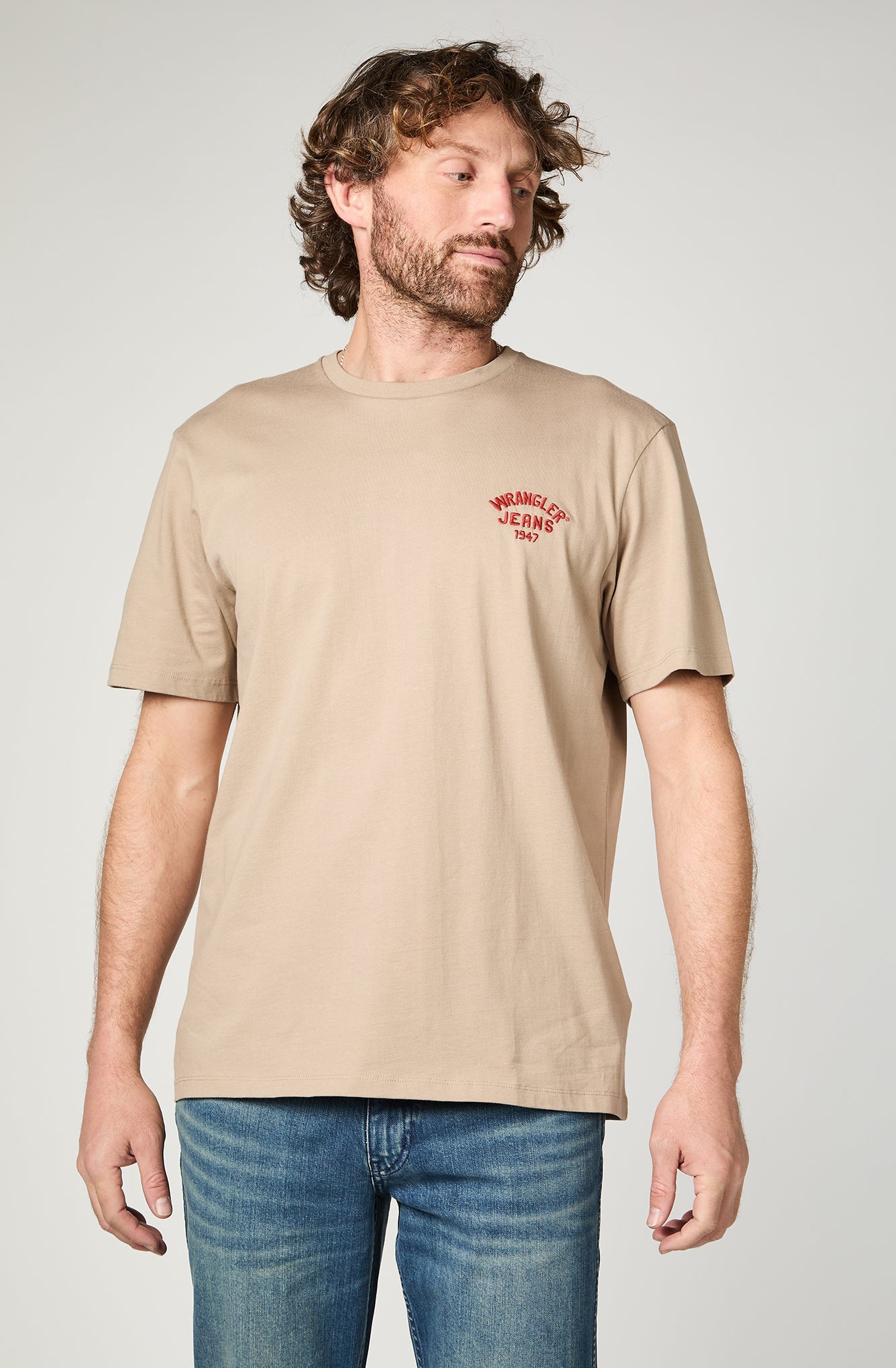 Polera Hombre Wrangler Jeans Beige