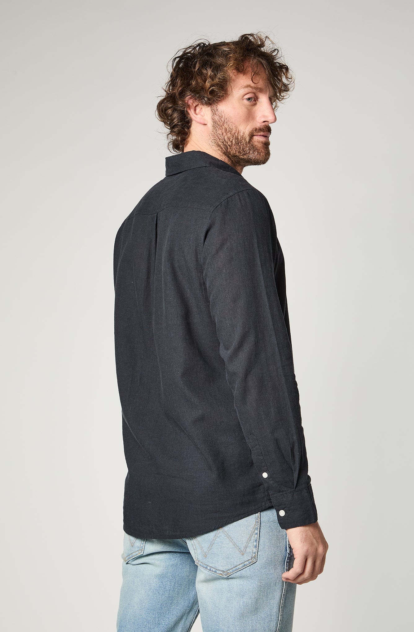 Camisa M/L Hombre Dark Navy