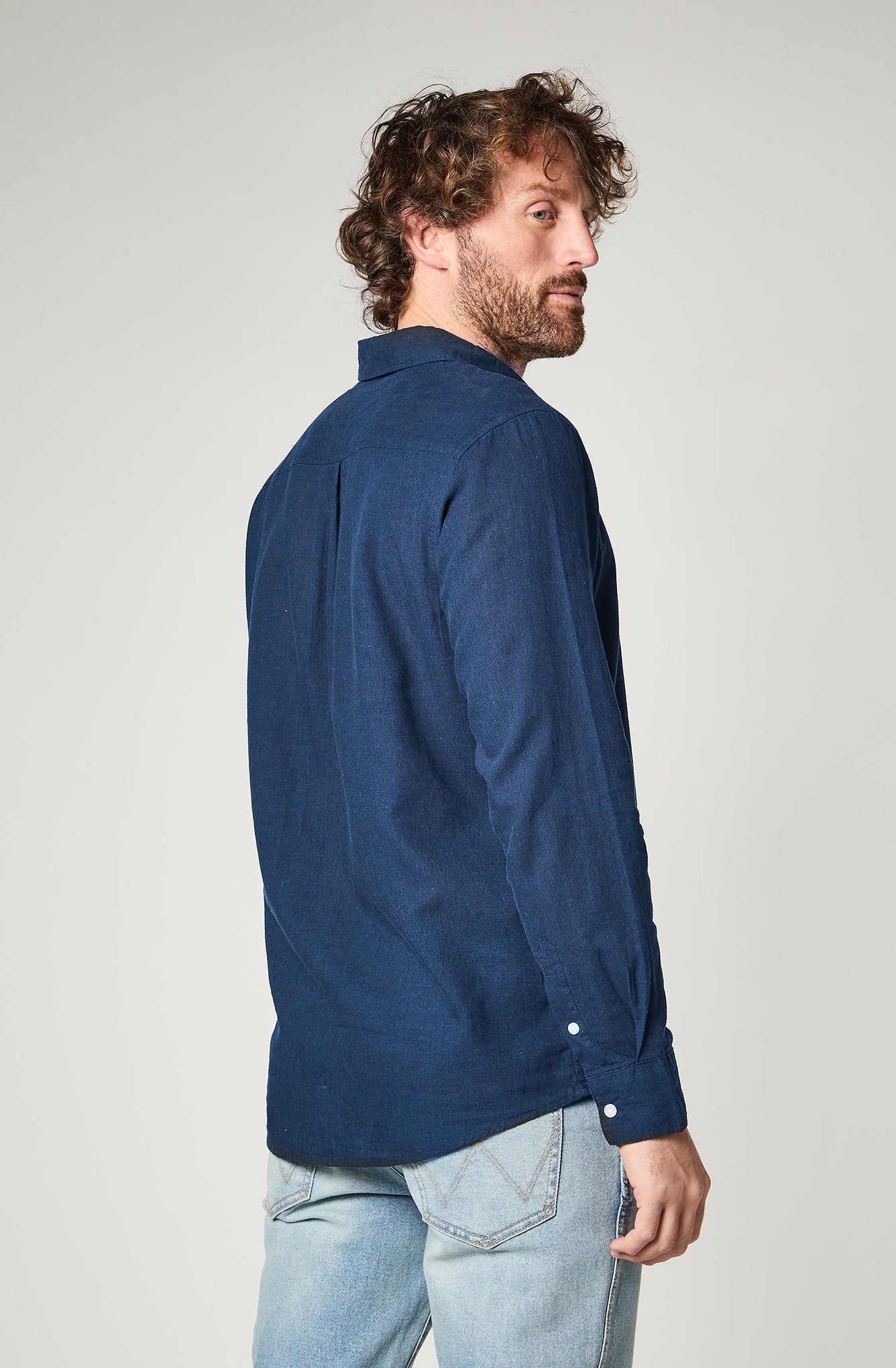 Camisa M/L Hombre Dark Navy