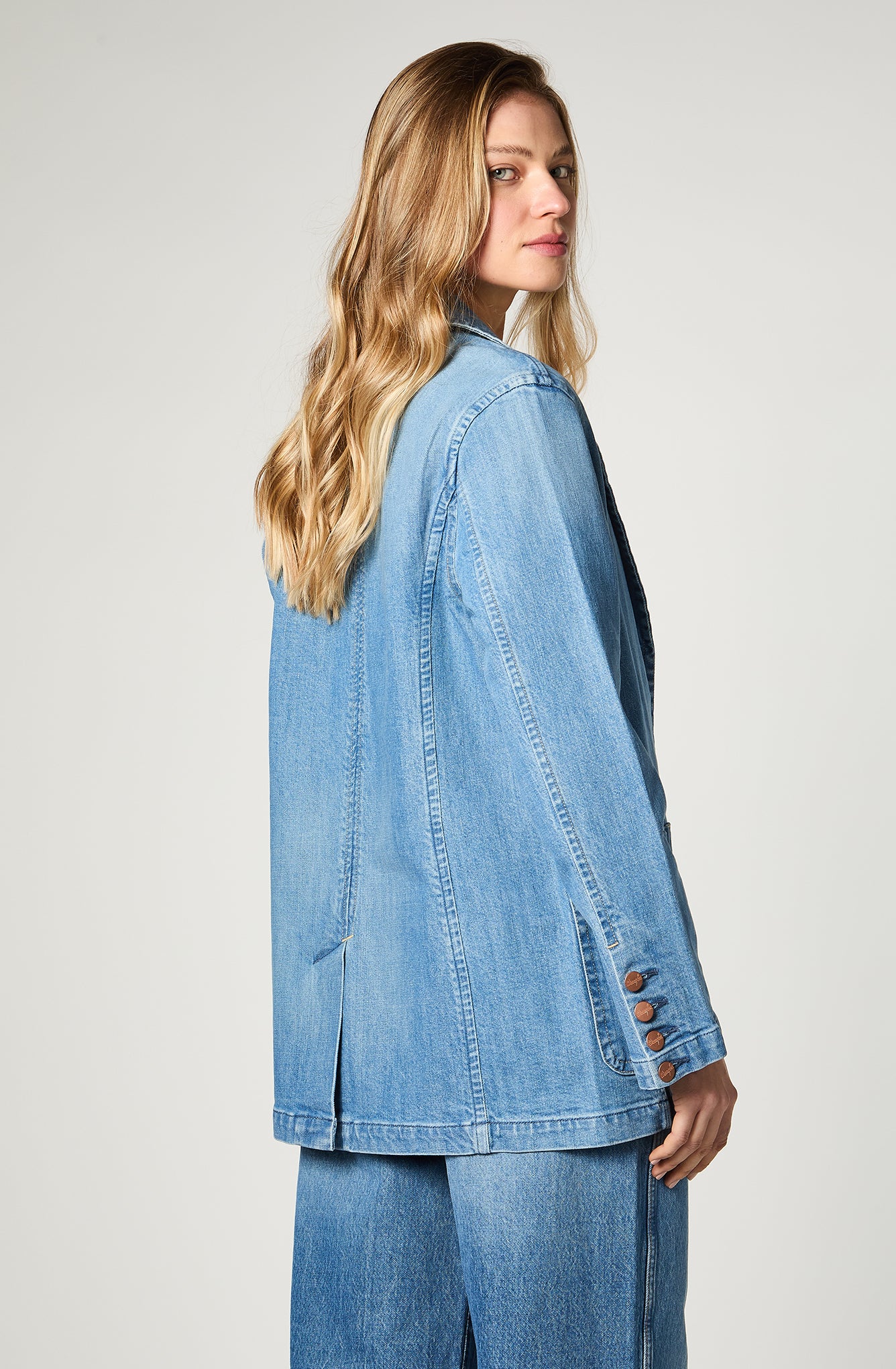 Chaqueta Mujer Relaxed Blazer Baby Blue