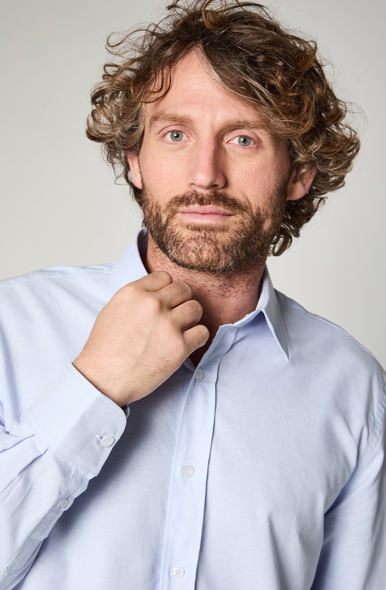 Camisa Hombre Basic Celeste