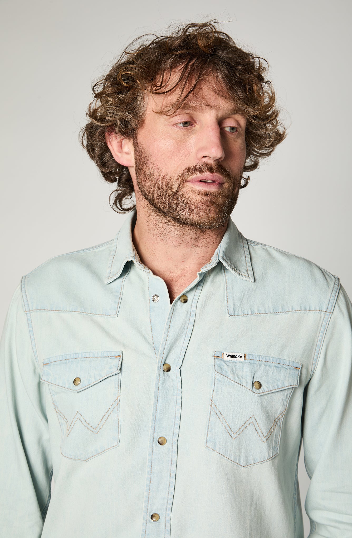 Camisa Hombre Denim Ml Lt