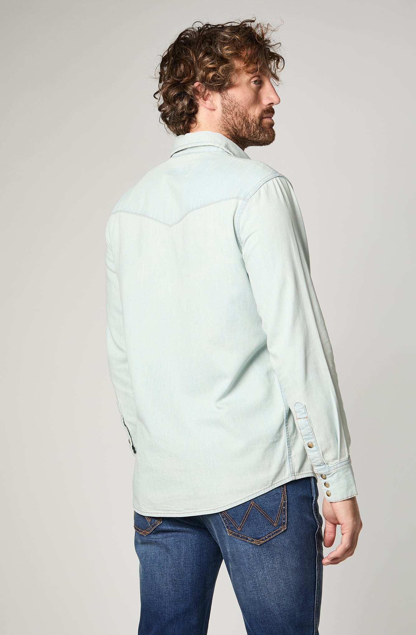 Camisa Hombre Denim Ml Lt