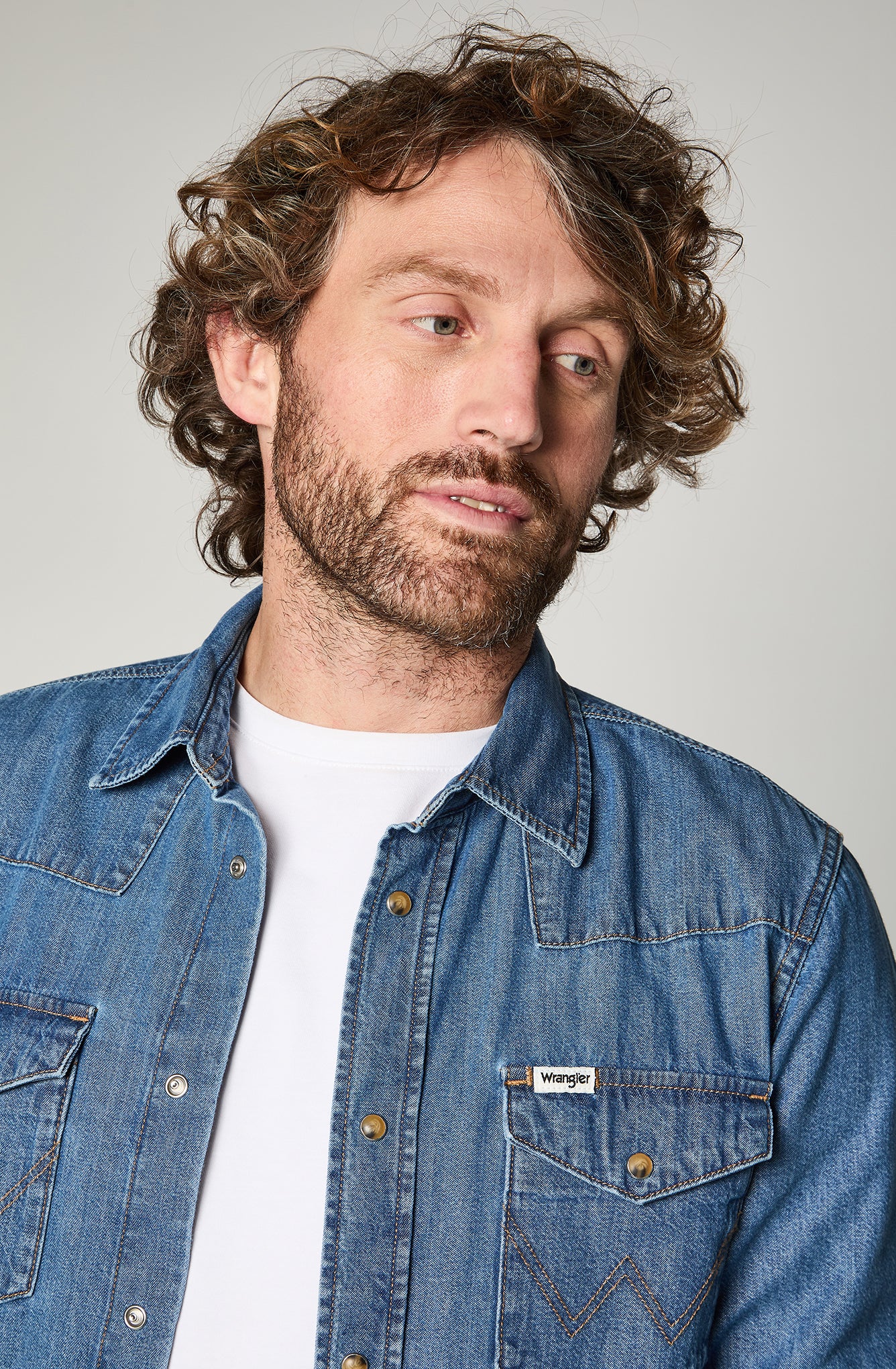 Camisa Hombre Denim Ml Mid