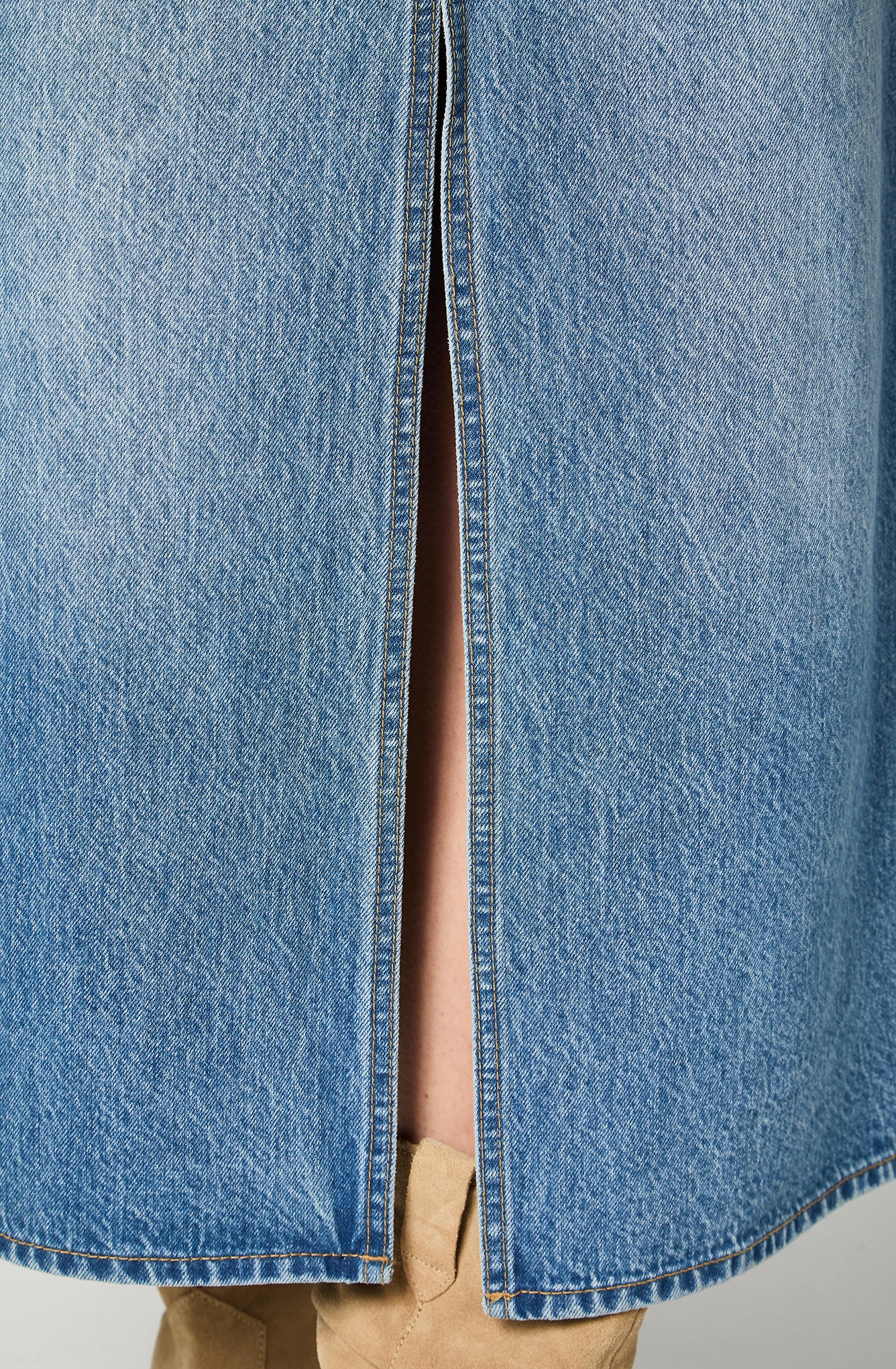 Falda Mujer Denim Maxi Skirt Stl