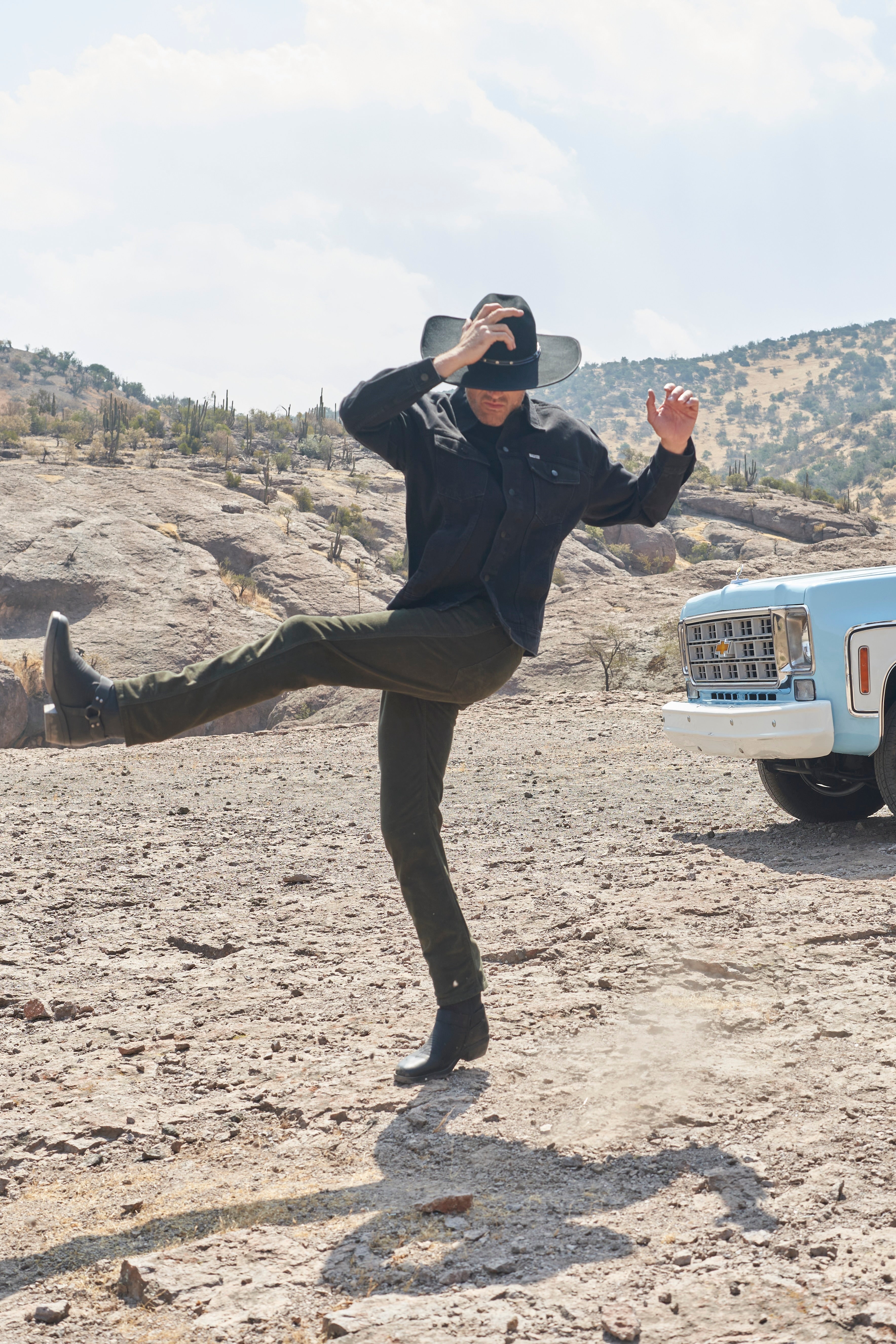 Pantalón Hombre Greensboro Cotelé Straight Verde Militar