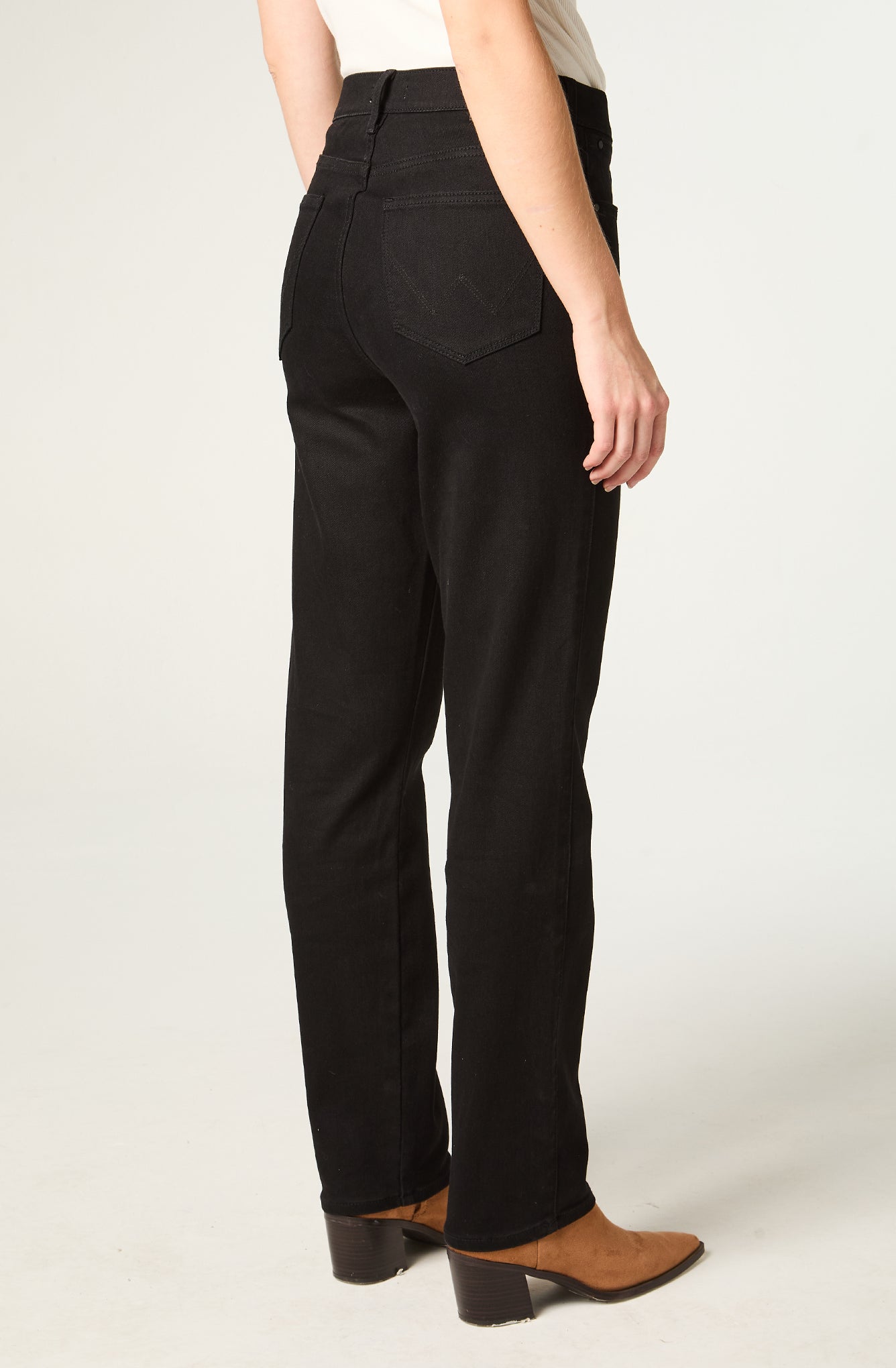 Jeans Mujer Straight Mid Rise Black