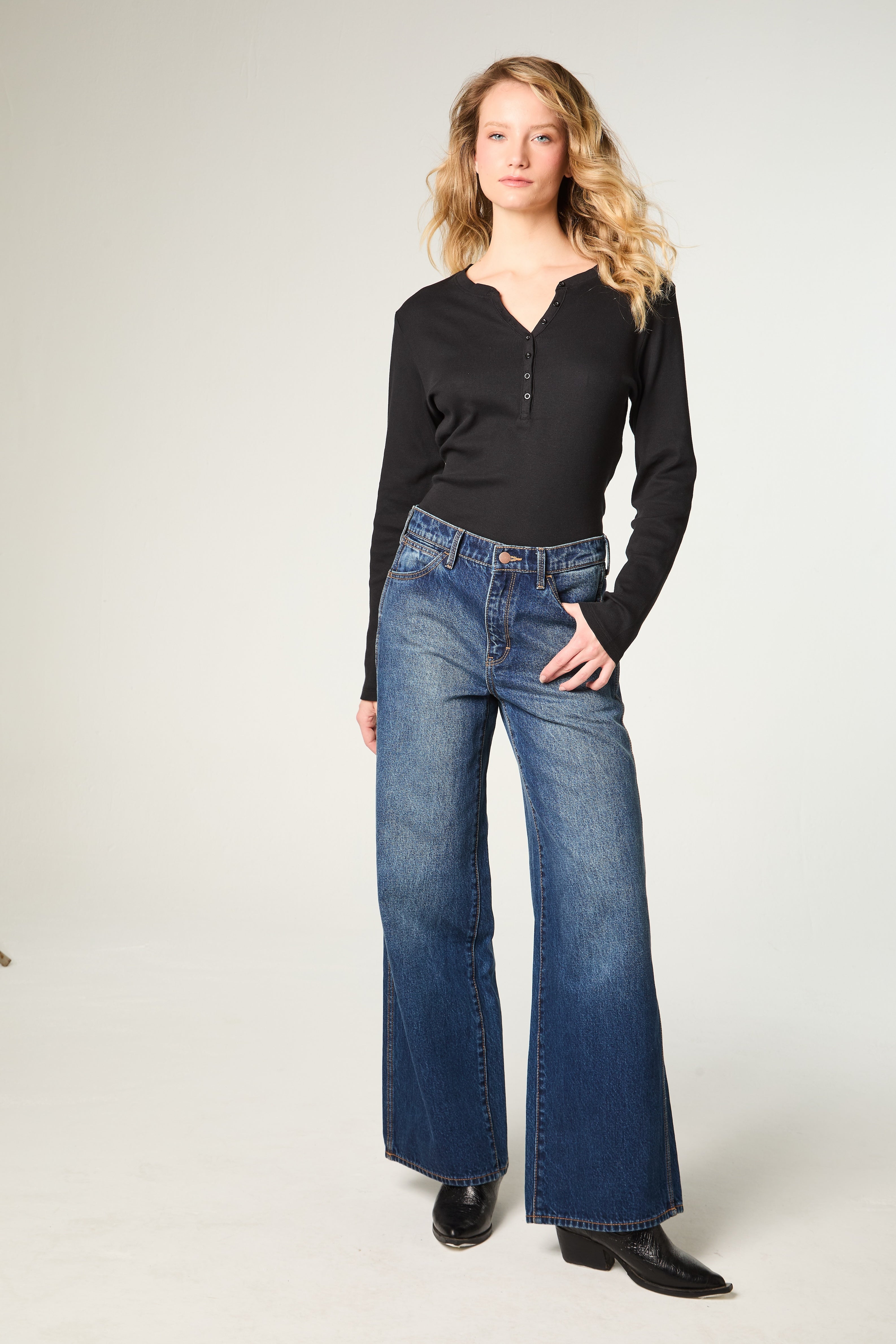 Jeans Mujer World Wide Relaxed Indigo Blue