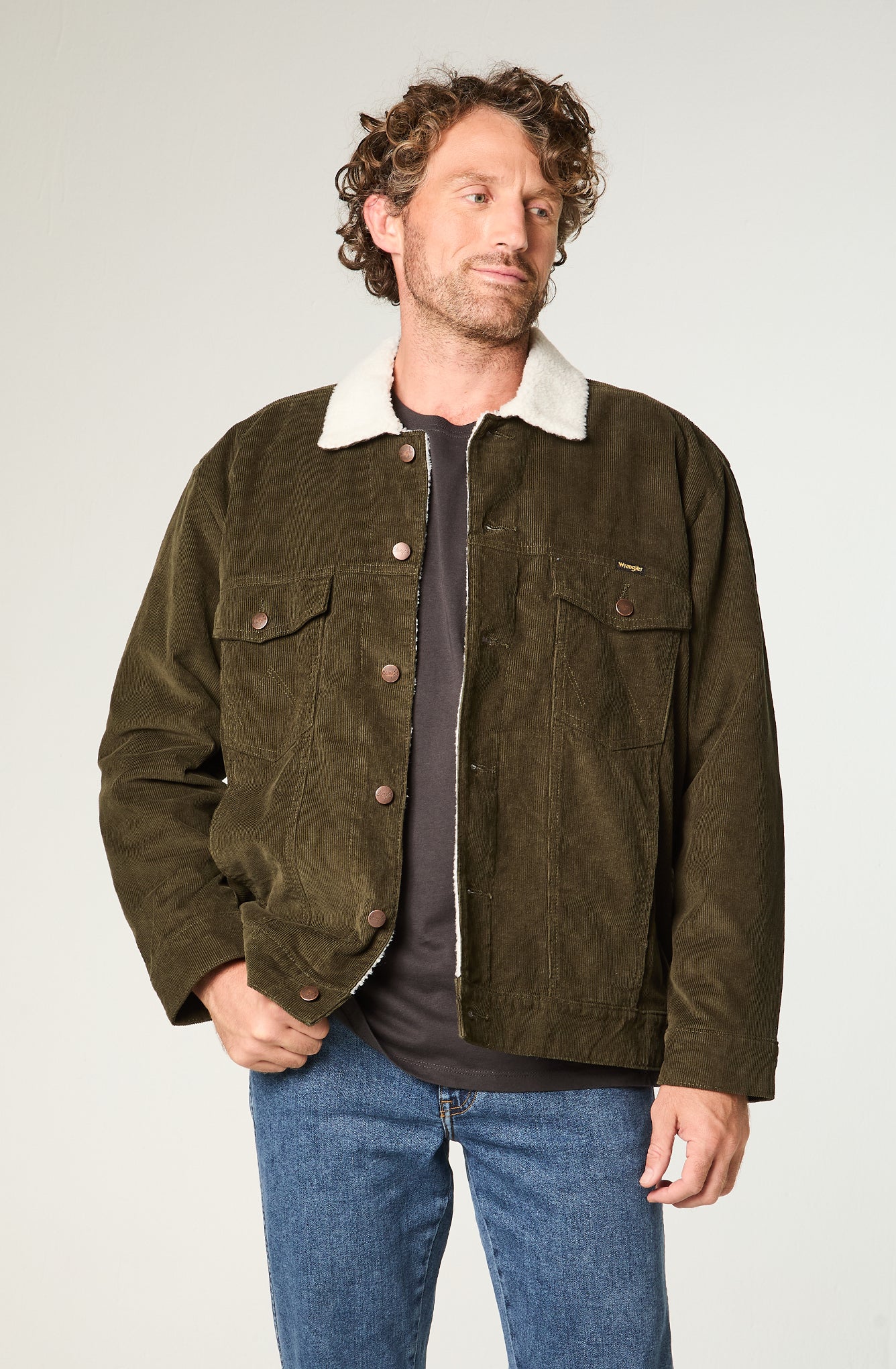 Chaqueta Hombre Sherpa Cotele Regular Verde