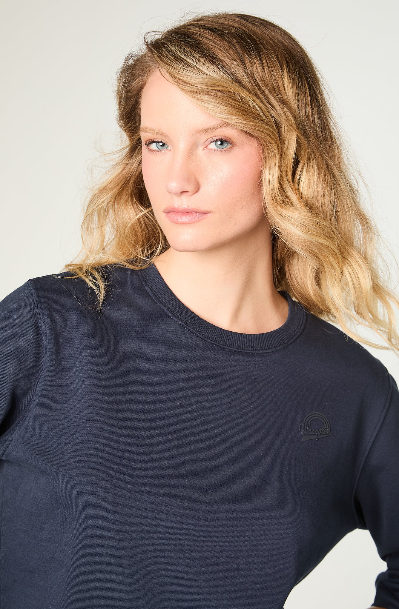 Polerón Mujer Crewneck Regular Azul