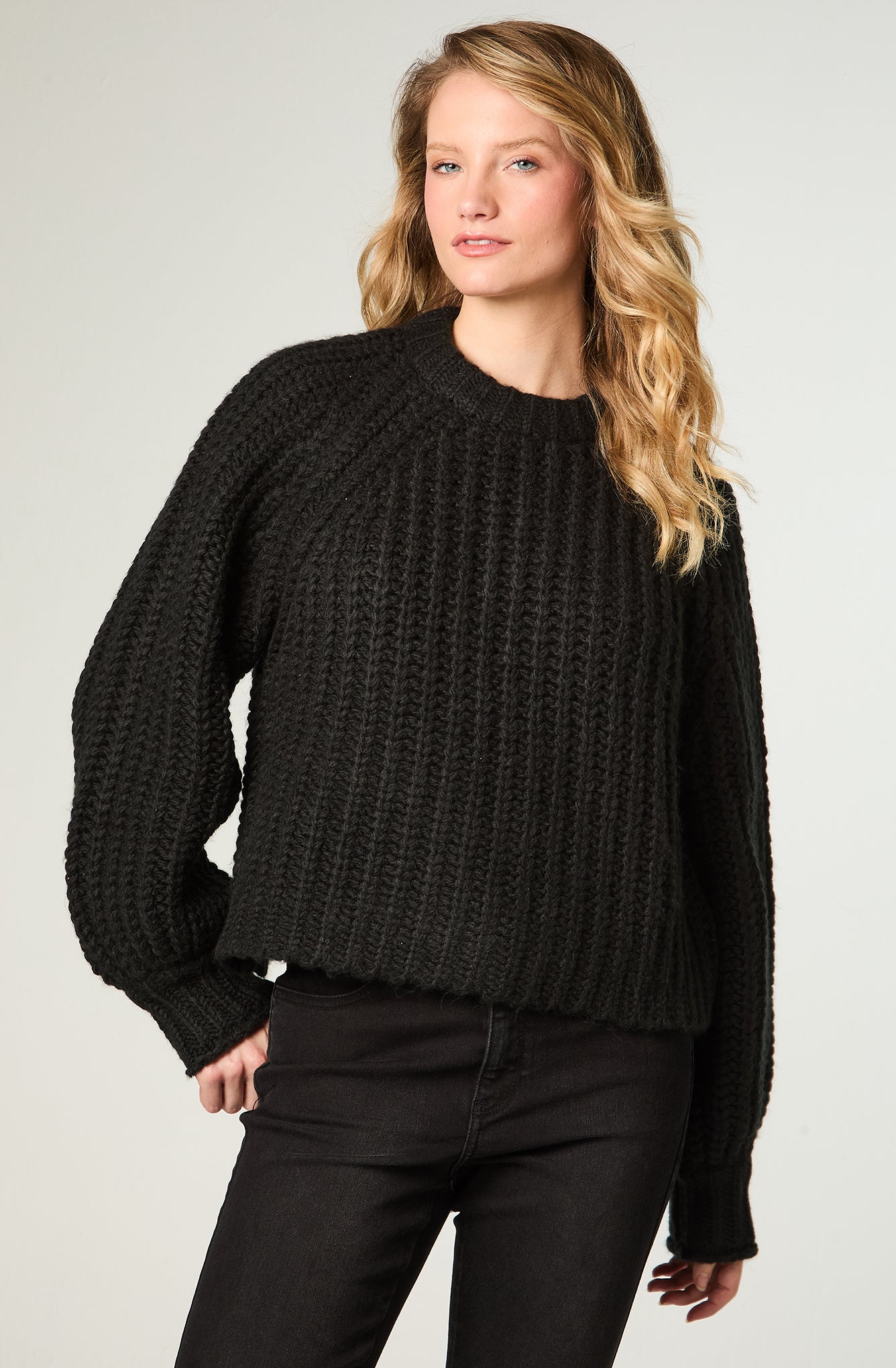 Sweater Mujer Puff Sleeve Sweater Black