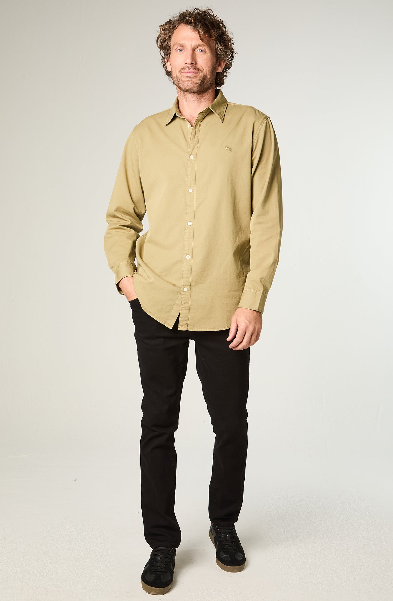 Camisa Hombre No Pocket Regular Verde