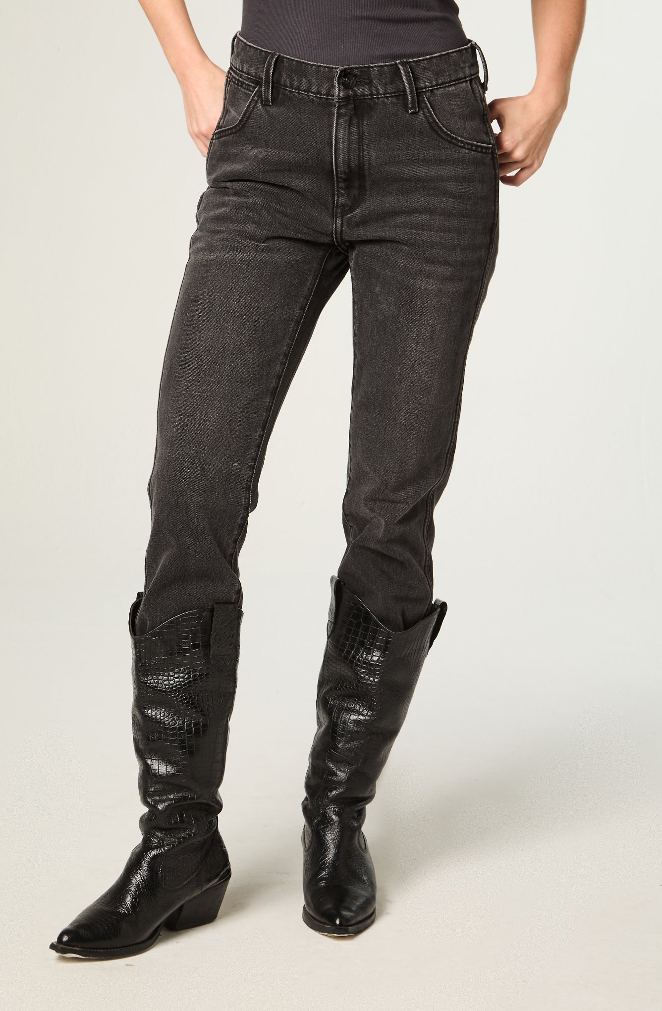 Jeans Mujer Piper Slim Negro