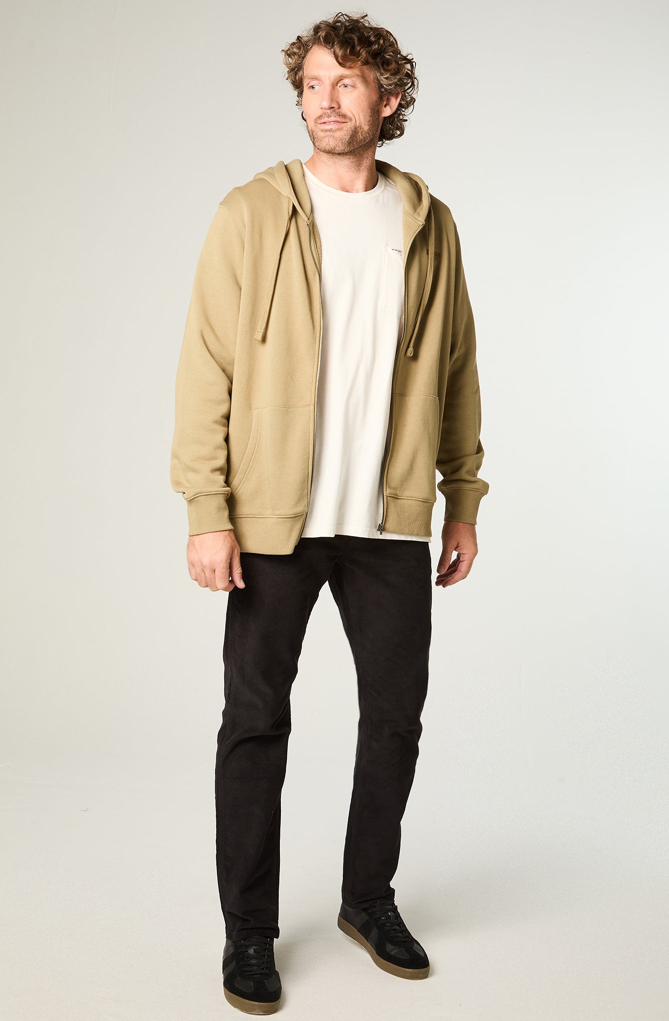 Pantalon Hombre Greensboro Cotelé Straight Negro